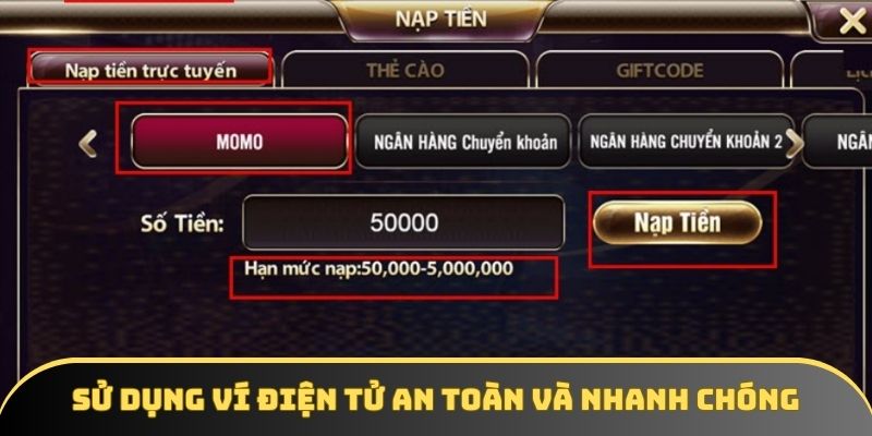 Sử dụng ví điện tử an toàn và nhanh chóng